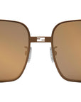 Baguette Brown Square Sunglasses