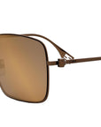 Baguette Brown Square Sunglasses