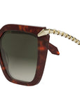 Serpenti Havana Butterfly Sunglasses