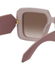 Serpenti Havana Geometric Sunglasses