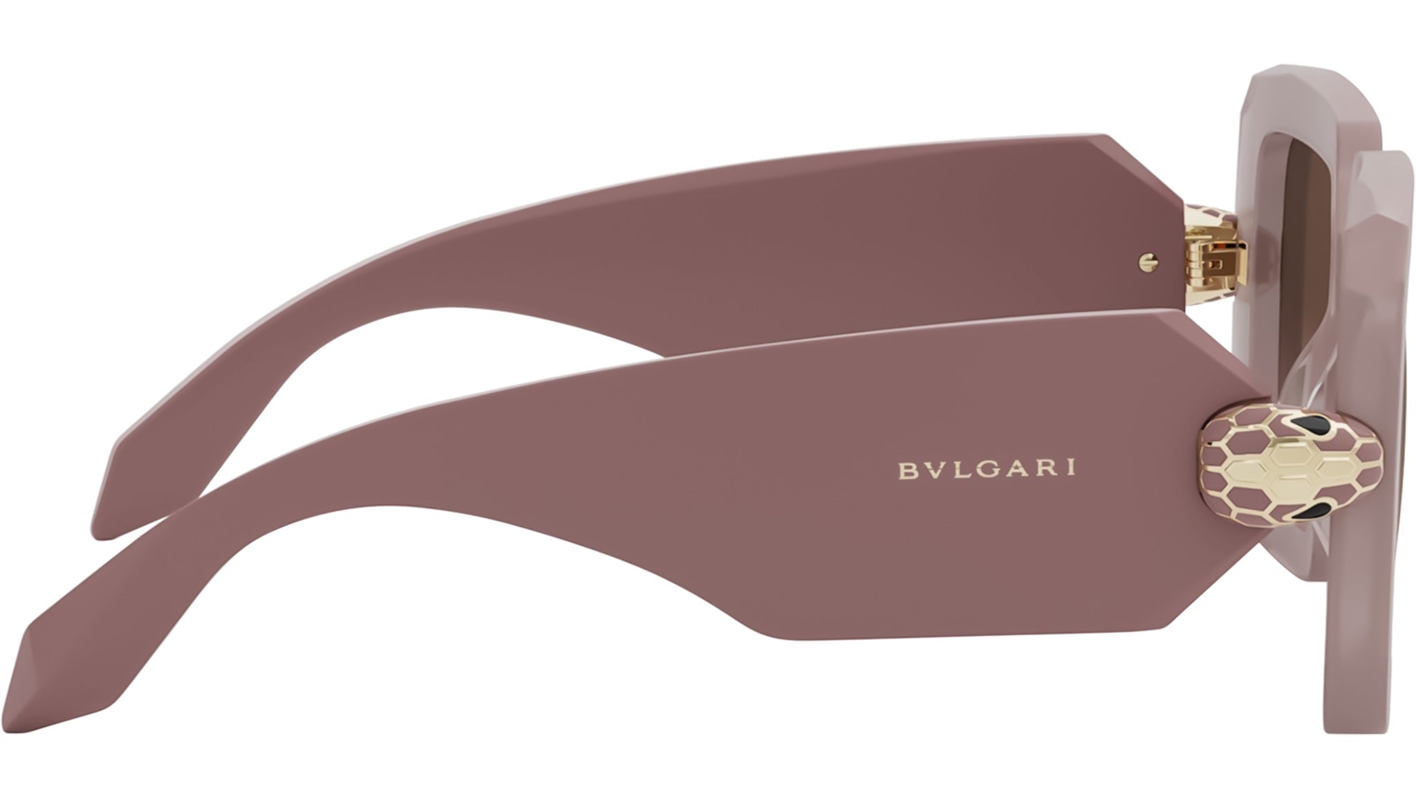 Serpenti Havana Geometric Sunglasses