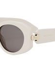 Serpenti Forever White Oval Sunglasses