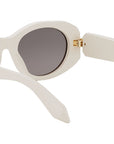 Serpenti Forever White Oval Sunglasses