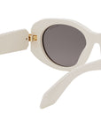 Serpenti Forever White Oval Sunglasses