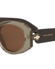 Serpenti Forever Brown Oval Sunglasses