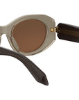 Serpenti Forever Brown Oval Sunglasses