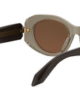 Serpenti Forever Brown Oval Sunglasses