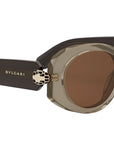 Serpenti Forever Brown Oval Sunglasses