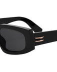 B.zero1 Black Rectangular Sunglasses