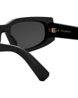 B.zero1 Black Rectangular Sunglasses