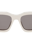 B.zero1 White Rectangular Sunglasses