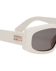 B.zero1 White Rectangular Sunglasses