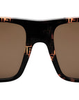 Baguette Havana Square Sunglasses