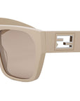 Baguette Brown Square Sunglasses