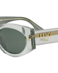 Fendi Roma Green Oval Sunglasses