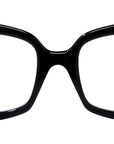 Curvy Black Geometric Eyeglasses