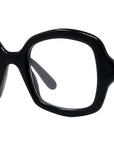 Curvy Black Geometric Eyeglasses