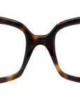 Curvy Havana Geometric Eyeglasses