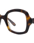 Curvy Havana Geometric Eyeglasses