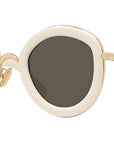 Anagram White Round Sunglasses