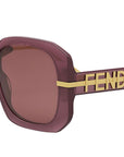 Fendigraphy Violet Geometric Sunglasses