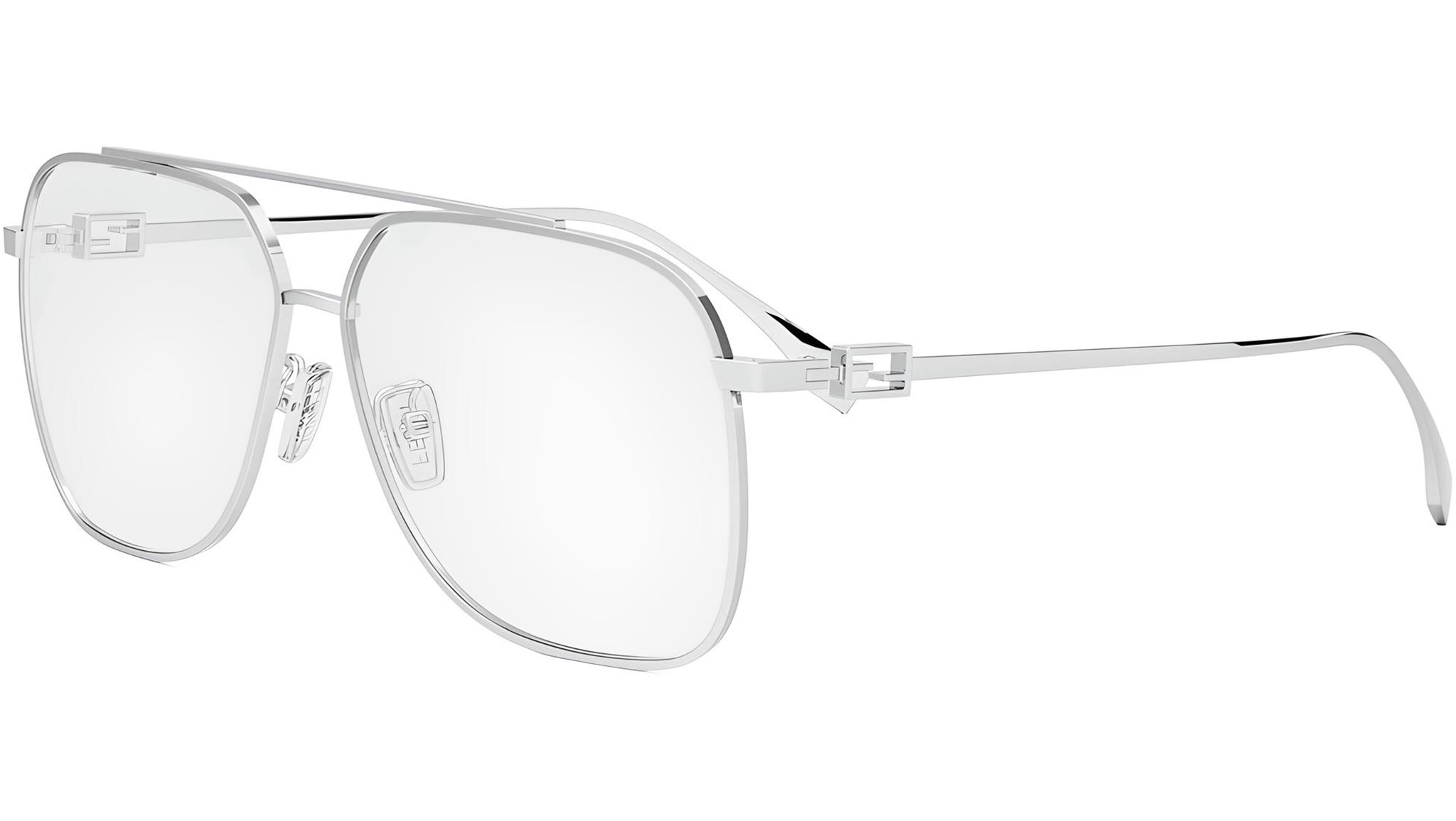 Baguette Silver Pilot Eyeglasses