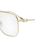 Baguette Yellow Pilot Eyeglasses