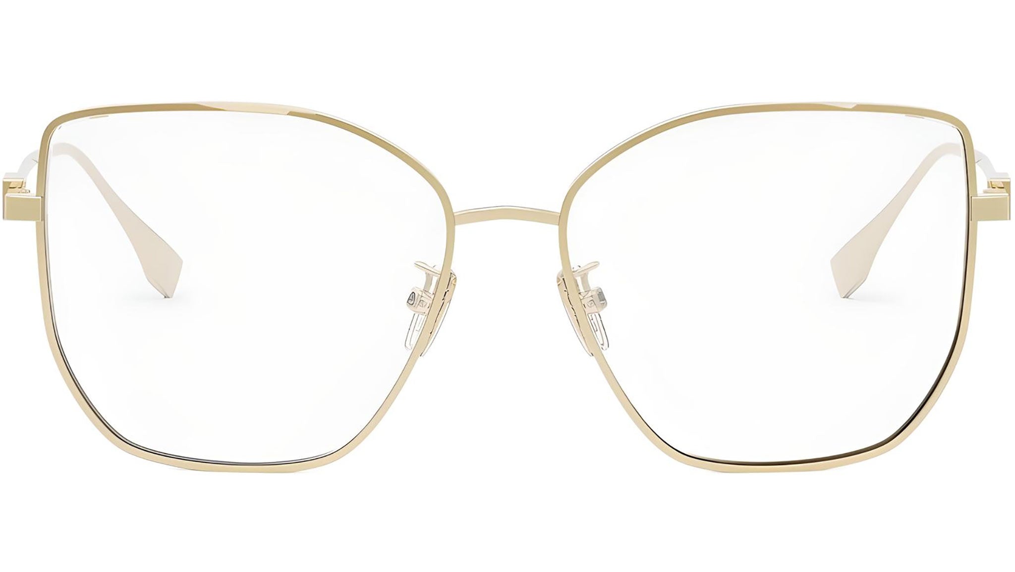 Baguette Yellow Geometric Eyeglasses