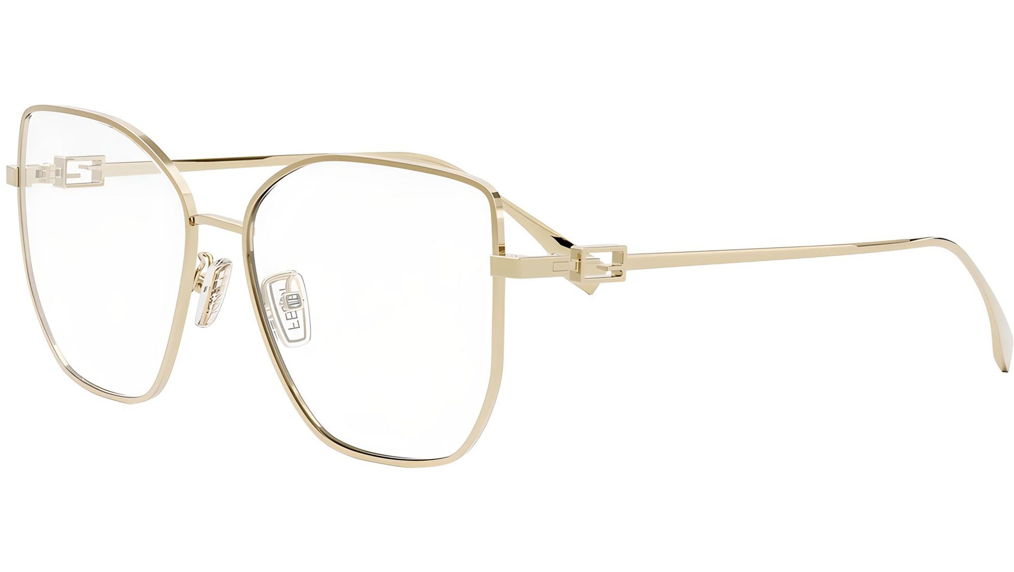 Baguette Yellow Geometric Eyeglasses