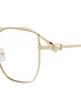 Baguette Yellow Geometric Eyeglasses