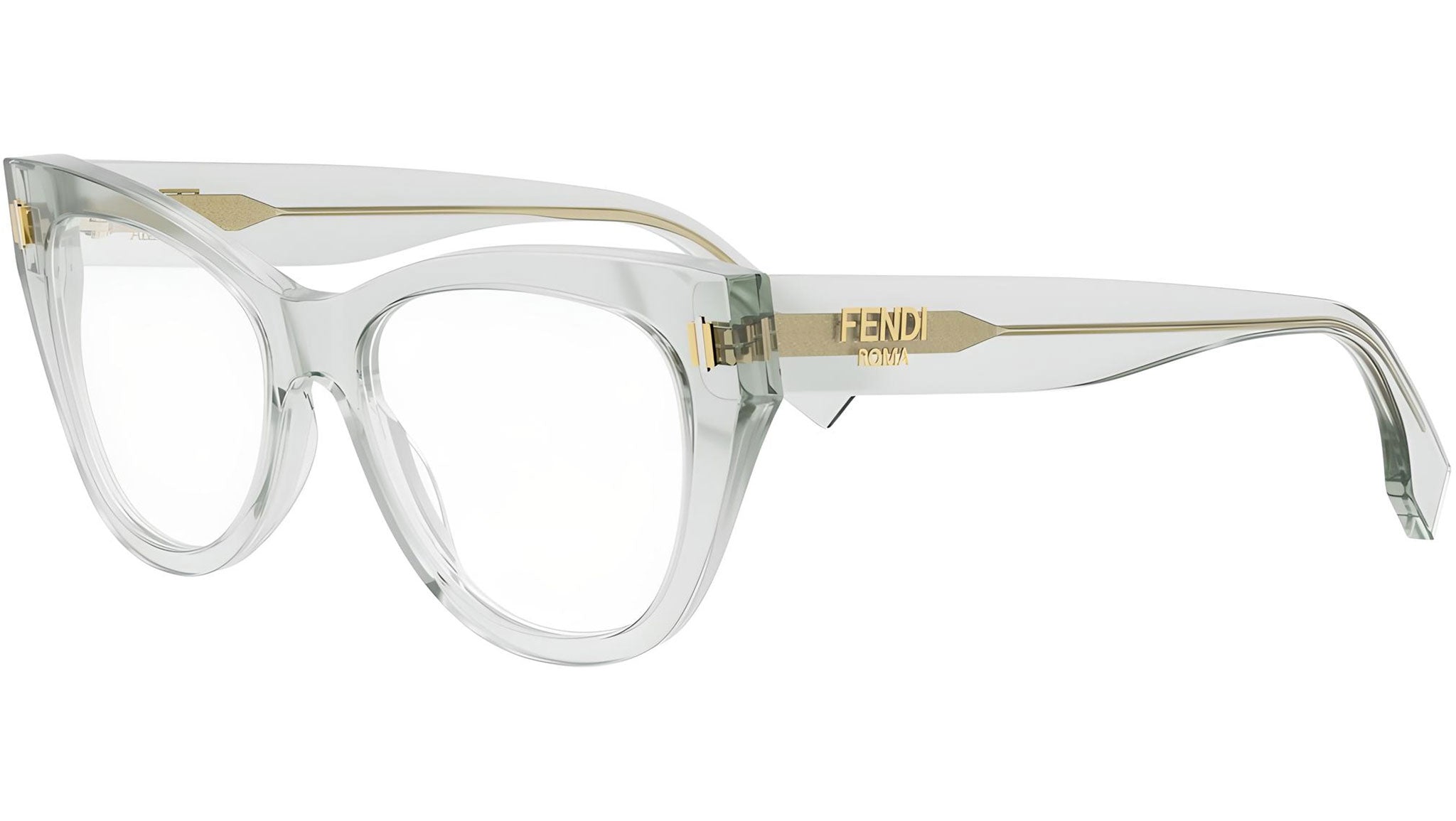 Fendi Roma Green Round Eyeglasses