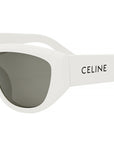 CELINE Monochroms Shiny Ivory Cat Eye Sunglasses