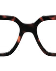 CELINE 3 Dots Red Havana Rectangular Eyeglasses