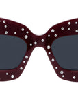 Anagram Red Rectangular Sunglasses