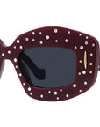 Anagram Red Rectangular Sunglasses