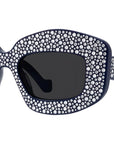 Anagram Blue Rectangular Sunglasses