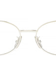 Metal Triomphe Light Gold Oval Eyeglasses