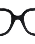 Curvy Black Geometric Eyeglasses