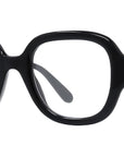 Curvy Black Geometric Eyeglasses