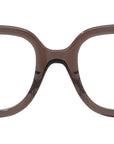 Curvy Brown Geometric Eyeglasses