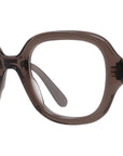 Curvy Brown Geometric Eyeglasses