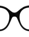 Thin Black Oval Eyeglasses