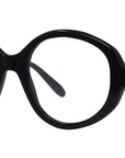 Thin Black Oval Eyeglasses