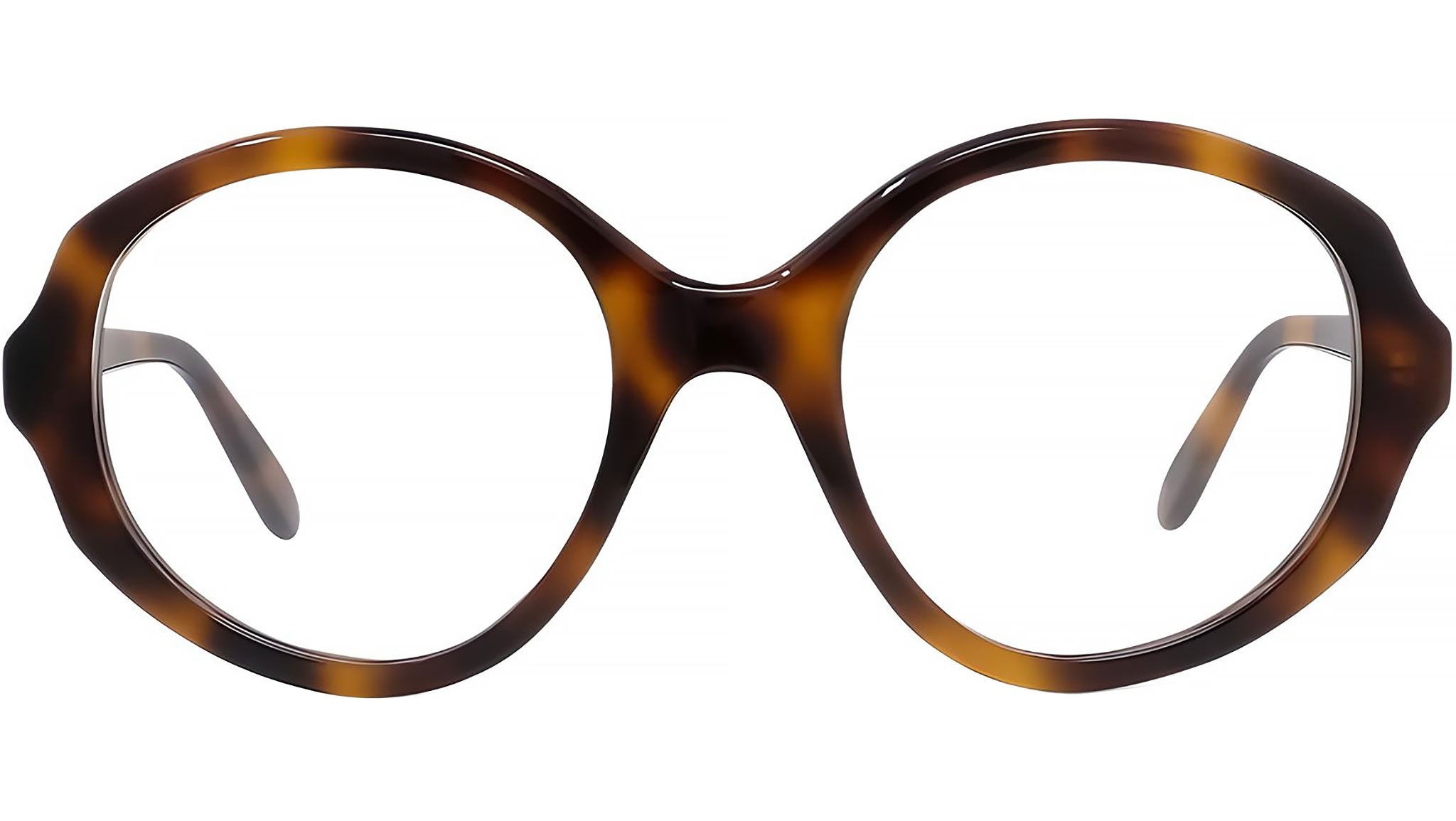 Thin Havana Oval Eyeglasses