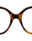 Thin Havana Oval Eyeglasses