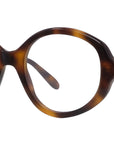 Thin Havana Oval Eyeglasses