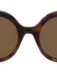 Thin Havana Round Sunglasses