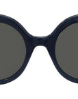 Thin Blue Round Sunglasses