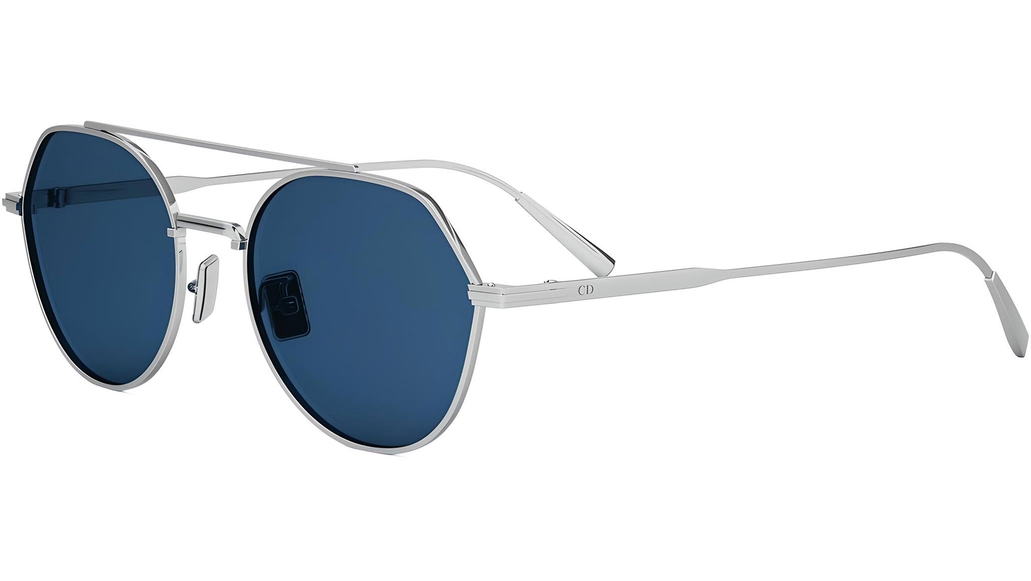 DiorBlackSuit R6U Silver Geometric Sunglasses