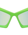 Giv Cut Green Geometric Sunglasses